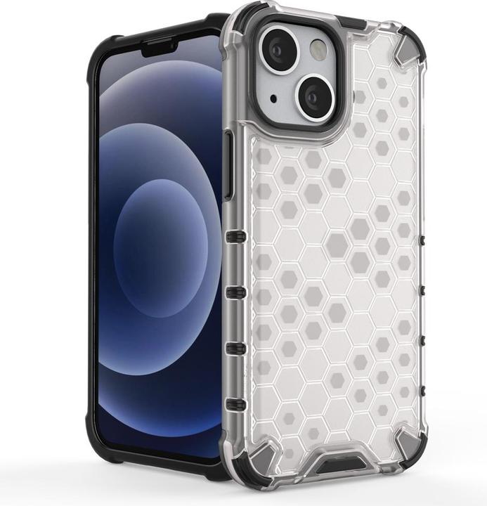 Produktbild Hurtel Honeycomb Case armor cover with TPU Bumper for iPhone 13 mini transparent (Apple iPhone 13 mini)