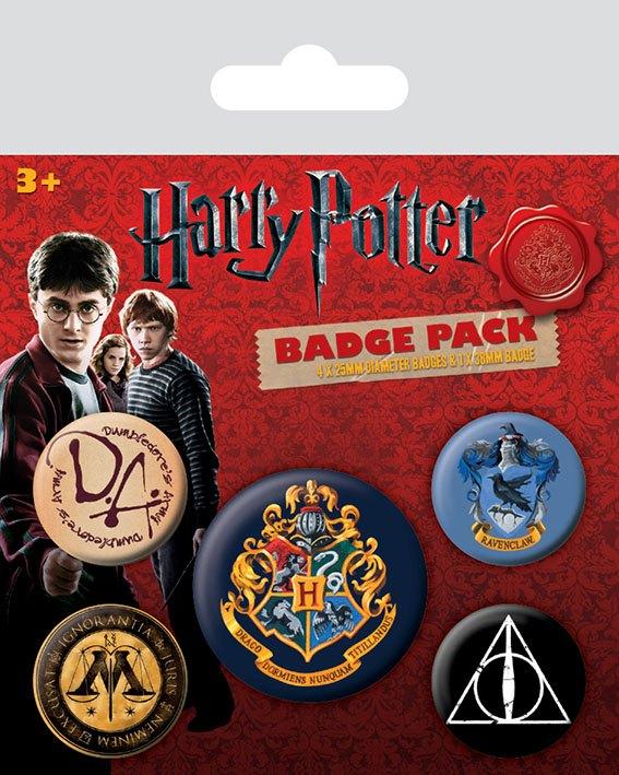 Produktbild Pyramid HARRY POTTER - Pack 5 Badges - Hogwarts