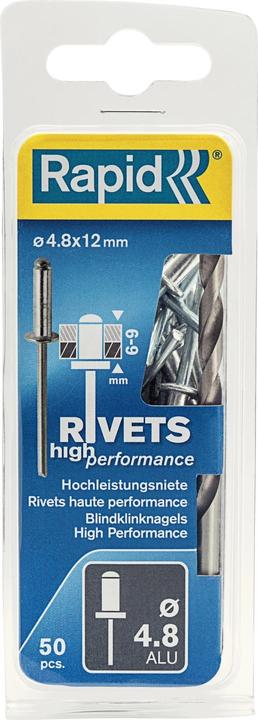 Produktbild Rapid Universal Blindniete Ø 4,8 x 12 mm