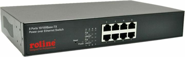 Immagine prodotto Roline Switch PoE Fast Ethernet, 8 porte (8x PoE), 48.30cm (19") di installazione (8 porte)