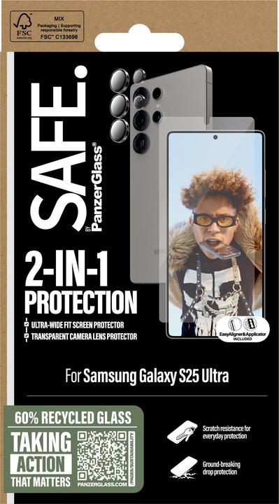 Produktbild PanzerGlass SAFE 2-in-1 Bundle Samsung Galaxy S25 Ultra (1 Stk., Samsung Galaxy S25 Ultra)