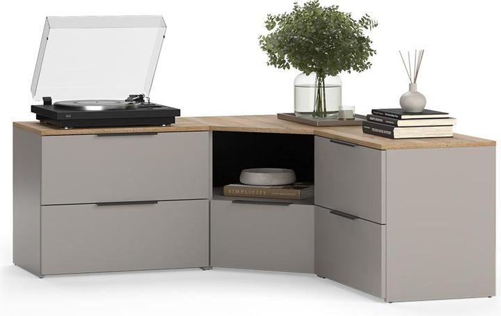 Immagine prodotto Vicco Wohnwand Wido, Greige/Sonoma, 3 Teile (60 x 50 x 40 cm)