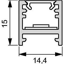 Thumbnail - L&S, Profil + Stange, LED Leuchtenprofil Bali Bali Aufbau Aluminium EV1