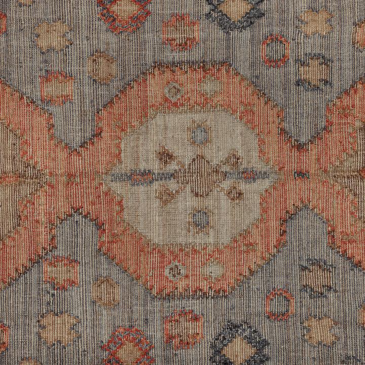 Produktbild Loberon Teppich Exeter orange/blau (200 x 200 cm)