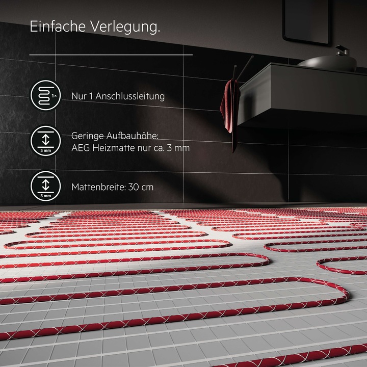 Actual product image AEG Haustechnik Turbo Thermo Floor TBS TC 200/5, electric underfloor heating, 5 m², 200 W/m²