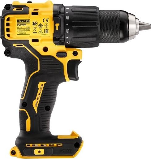 Actual product image DeWalt DCD709M1-QW 18V XR cordless drill/driver with 4.0 Ah battery and charger (Rechargeable battery operated)