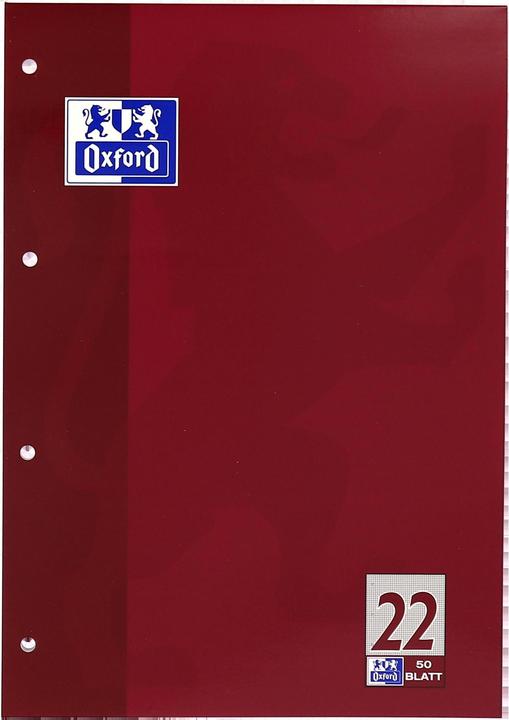 Produktbild Oxford Schulblock A4 100050348, 90g Blatt (A4, Kariert, Harter Einband)