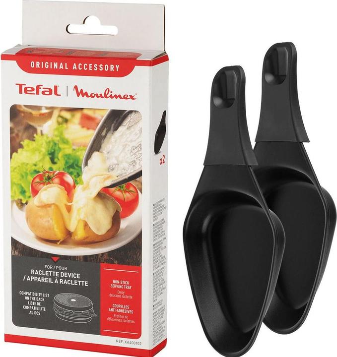 Tefal XA400102 Raclette-Pfännchen, Antihaftschicht, 2 Stück (XA400102)