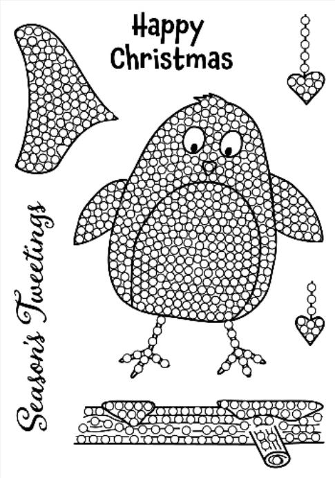 Actual product image Craft Buddy Robin, Crystal Art A6 Stamp Set