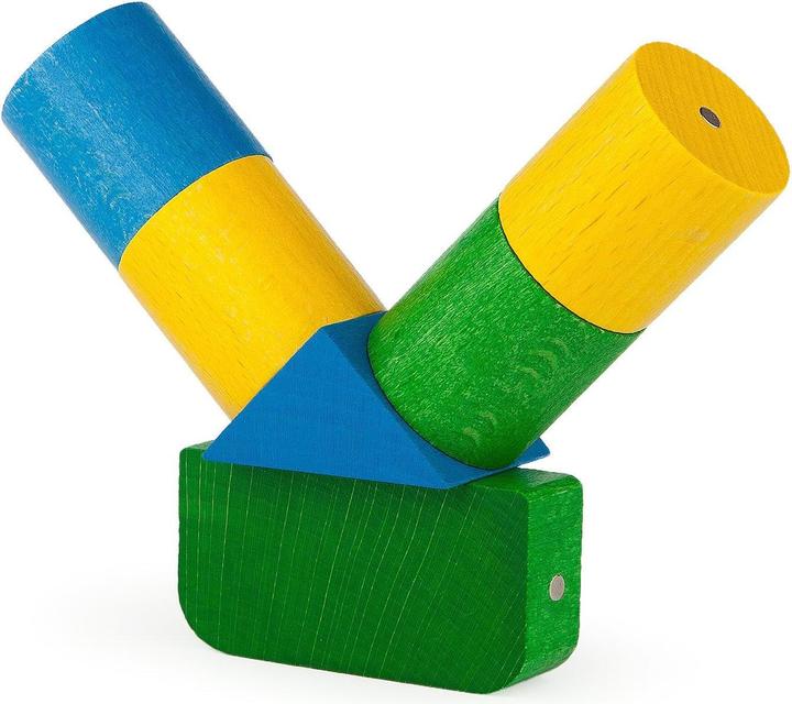 Image du produit Kooglo Blocs magnétiques en bois Couleur Basic