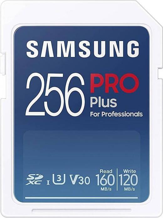 Productafbeelding Samsung SD PRO Plus MB-SD256SB/WW 256 GB + verzendkosten (256 GB, SD, U3, UHS-I)