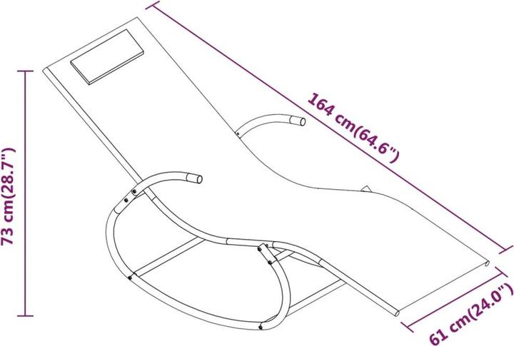 Actual product image vidaXL Sonnenliege (164 cm)
