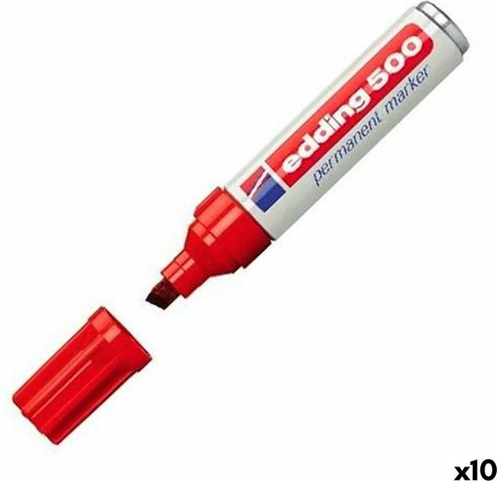 Produktbild Edding Permanentmarker 500 (Rot, 7 mm, 10 x)