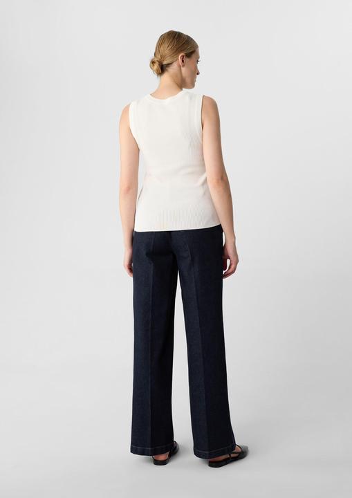 Produktbild Comma Strickpullunder Geripptes Stricktop aus Viskosemix im Slim Fit (40)