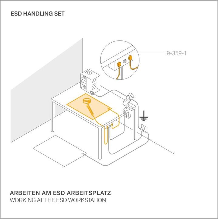 Produktbild Bernstein ESD-Tischmatten-Set Platin-Gra (Statikschutz)