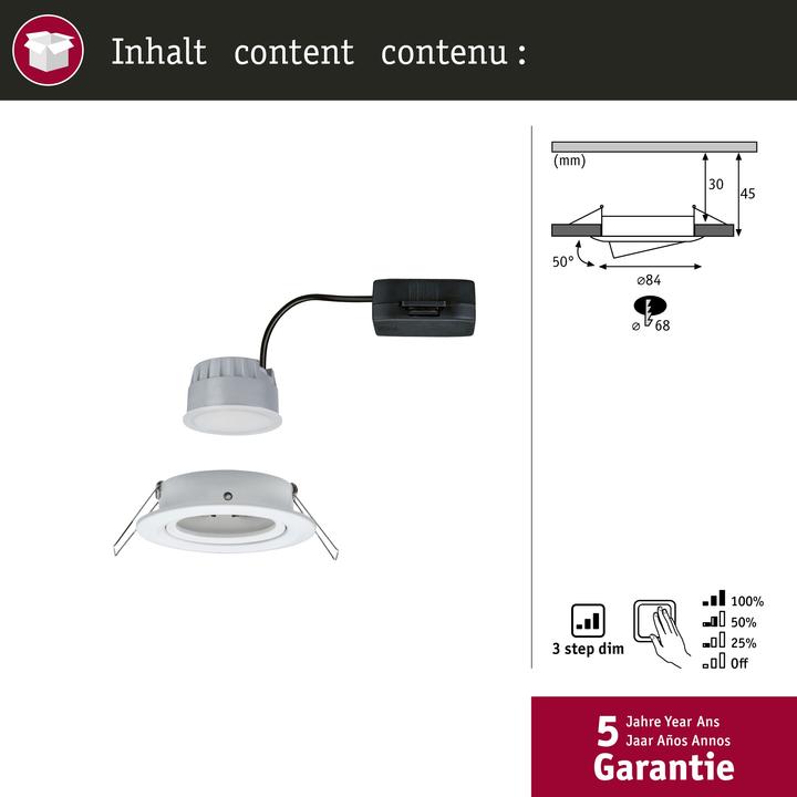 Produktbild Paulmann Einbauleuchte Nova Set (460 lm)