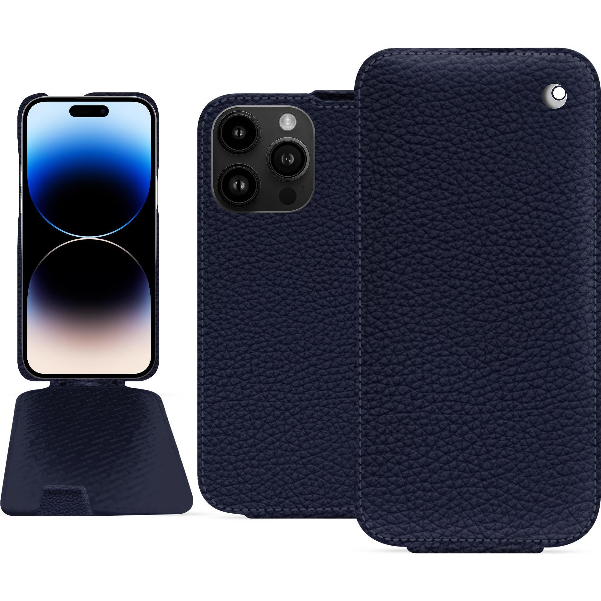 Thumbnail - Noreve Lederschutzhülle vertikal (Apple iPhone 15 Pro Max), Smartphone Hülle, Violett