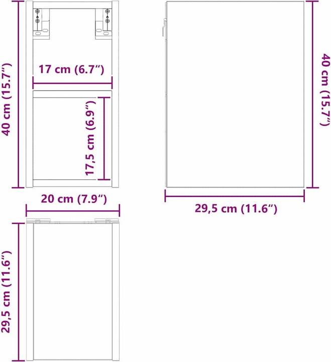 Immagine prodotto vidaXL Küchenaufbewahrung (29.50 x 20 x 40 cm)