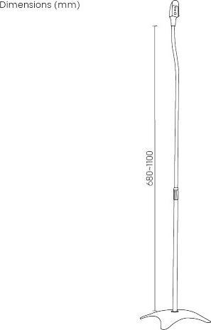 Produktbild Mozi SS-01 Floor speaker stand pair, black (1 Paar, Wandmontage, Höhenverstellbar)