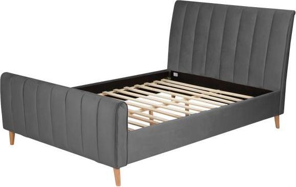 Produktbild Homestyle4u Polsterbett Doppelbett Stoffbett Bettgestell (140 x 200 cm)
