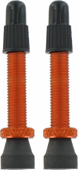 Produktbild VAR Tubeless Ventil Al Og 35mm 2-St Orange, Paar