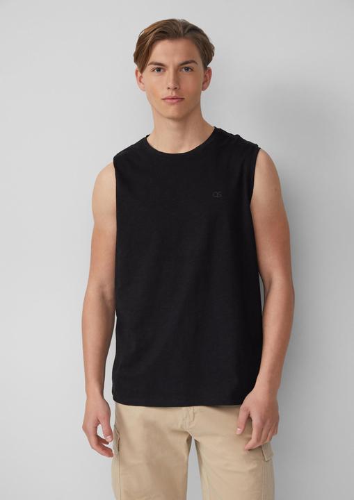 Immagine prodotto S.Oliver T-Shirt Tanktop mit Flammgarnstruktur und Logoprint (XL)
