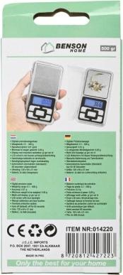 Actual product image Benson Digital precision scales up to 500 g, graduation 0.1 g