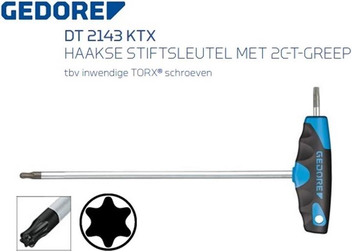 Image du produit Gedore Clé à douille crantée T-handle TX T25