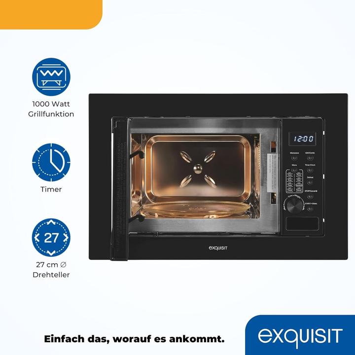 Actual product image Exquisit Built-in Microwave Black Digital (20 l)
