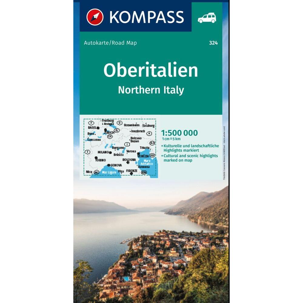 Autokarte Oberitalien, Italia settentrionale, Northern Italy, Italie du Nord 1:500, Landkarte