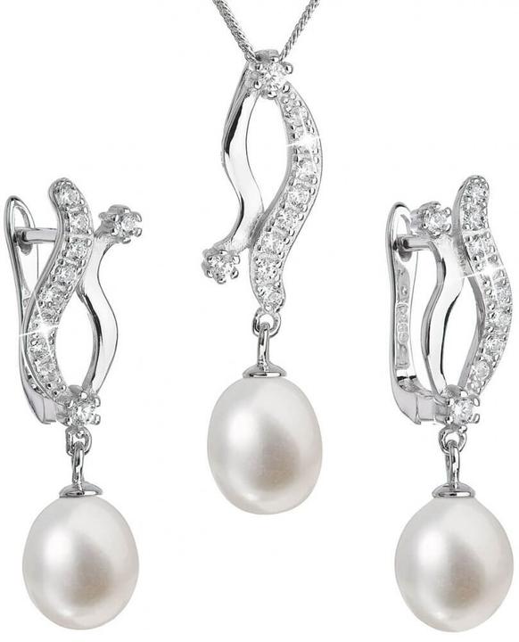 Produktbild Evolution Group Luxury Silver Set with Genuine Pearls Pavon 29028.1 (Silber)
