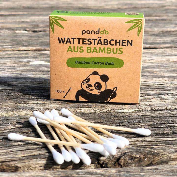Actual product image Pandoo Cotton buds made from bamboo and organic cotton 100 pcs