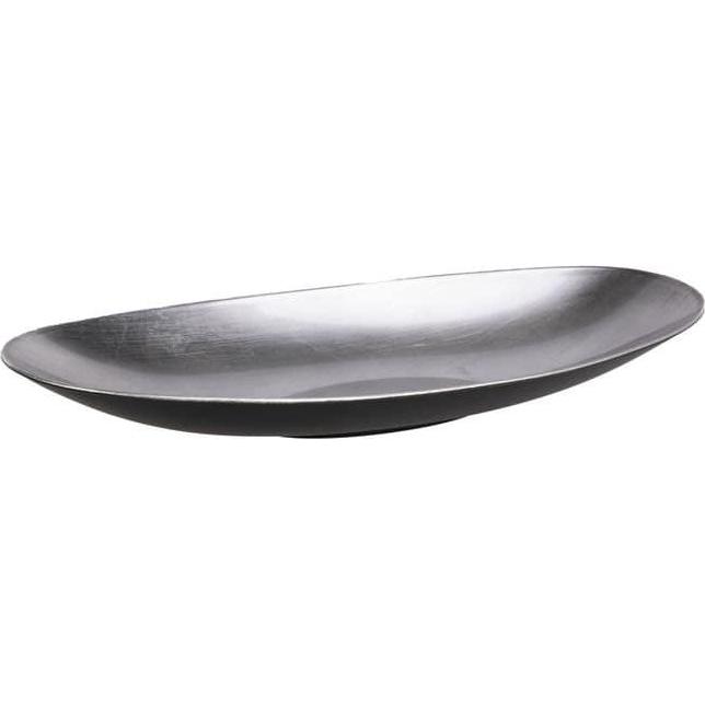 HBX, Dekoschale, Dekoschale oval - silber - ca. 40 x 17 x 6 cm