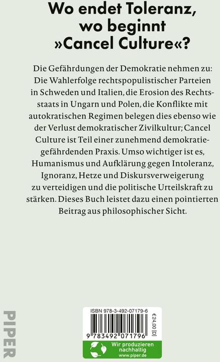 Immagine prodotto »Cancel Culture« – Ende der Aufklärung? (Tedesco, Giuliano Nida-Rümelin, 2023)