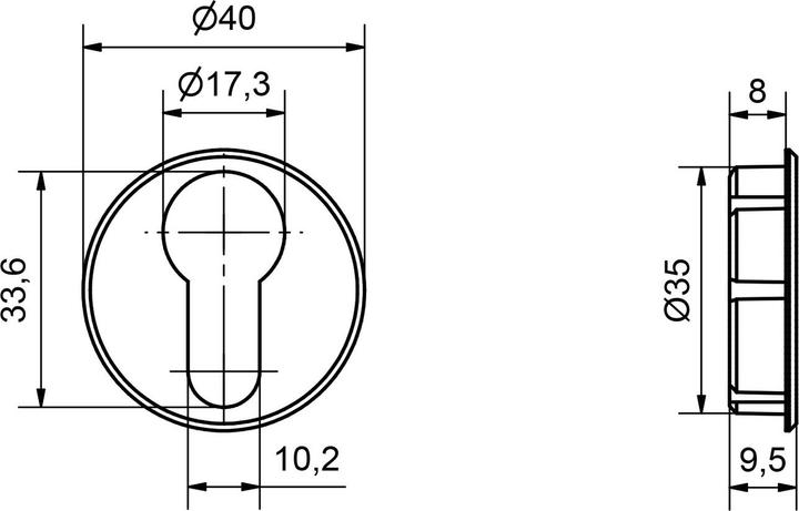 Produktbild Heusser Zylinder-Rosetten 3120