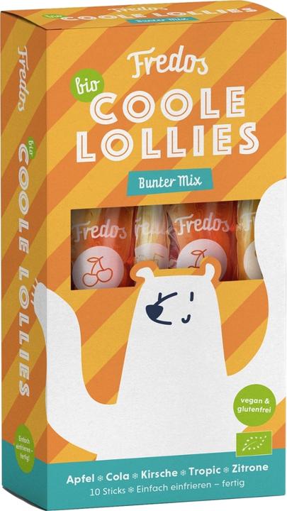 Fredos Cool Lollies Colourful Mix for Freezing Organic (10 pcs.)