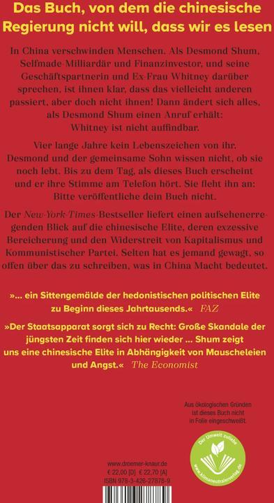 Immagine prodotto Chinesisches Roulette (Tedesco, Desmond Shum, 2022)