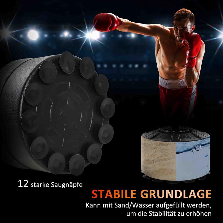 Immagine prodotto Homcom Standboxsack Kunstleder, Stahl Rot (88 cm)