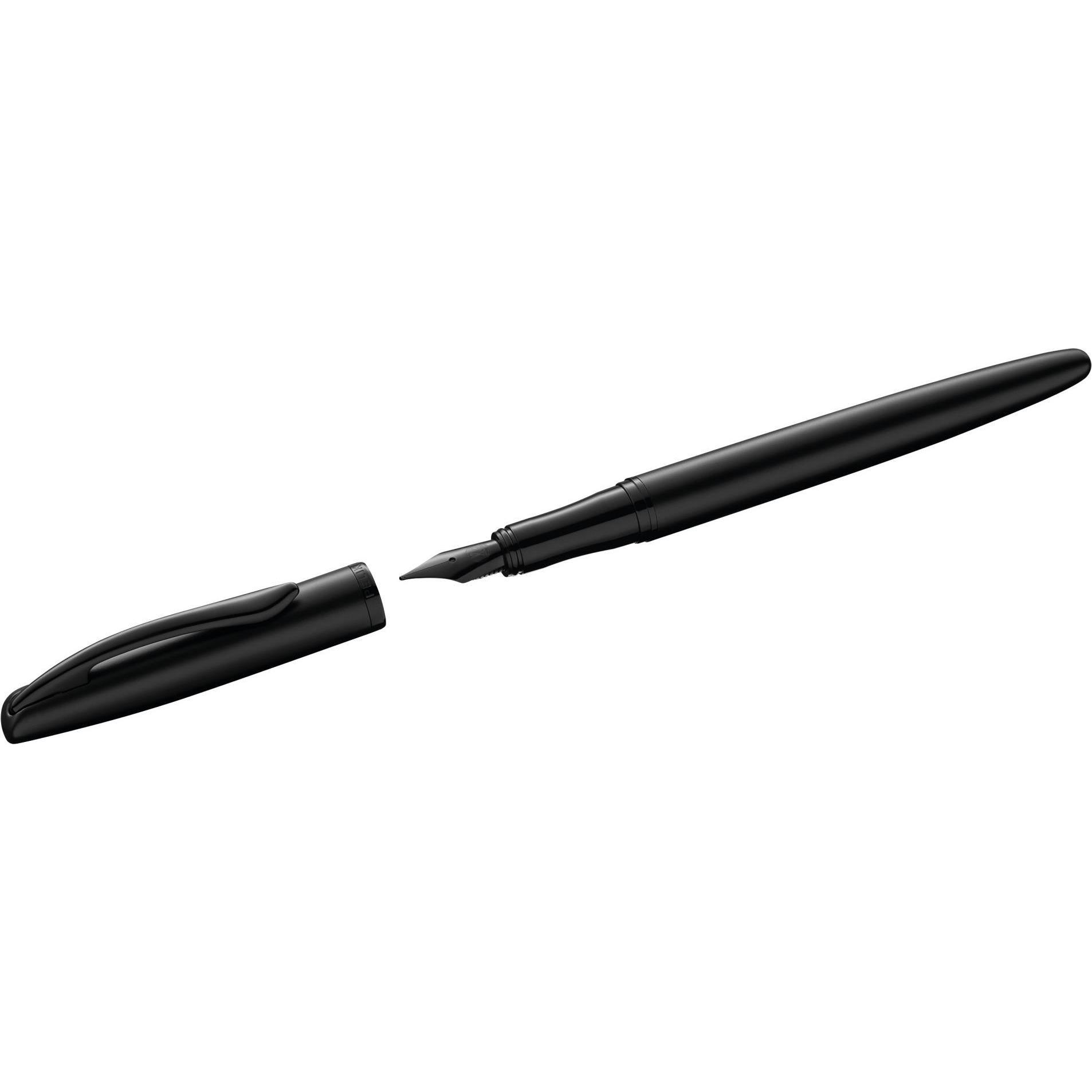 Pelikan, Schreibstifte, Füllhalter Jazz Noble Elegance P36 Carbon Schwarz Faltschachtel (Blau, Blue, 1 x)