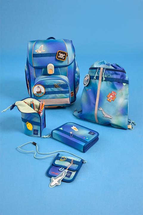 Produktbild Lässig Schulrucksack-Set Boxy, Grün / Blau (21 l)