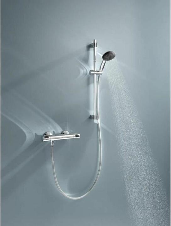 Produktbild Grohe Precision Flow QuickFix Thermostat-Duscharmatur und Vitalio Start 110 Brausestangenset, Länge 600mm