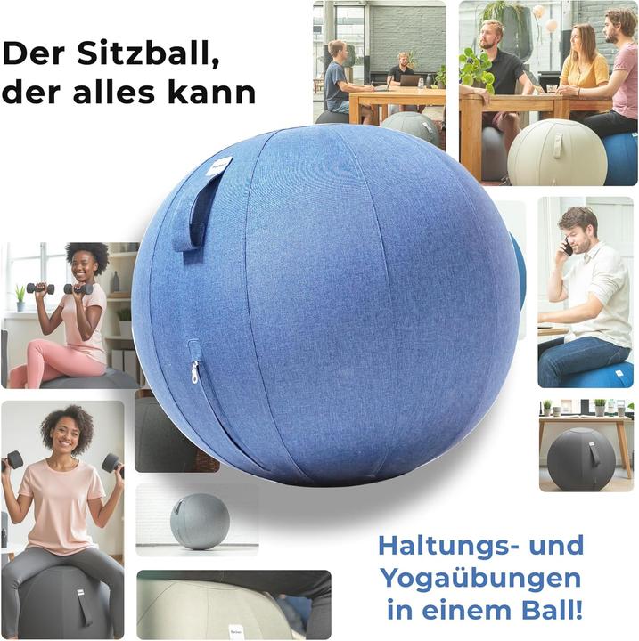 Produktbild Backerz Ergonomischer Sitzball für Büro und Zuhause (65 cm) (65 cm)