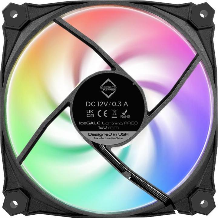 Produktbild Iceberg Thermal IceGALE ARGB Gen2.0 -120 mm Black (3er Pack) (120 mm, 3 x)