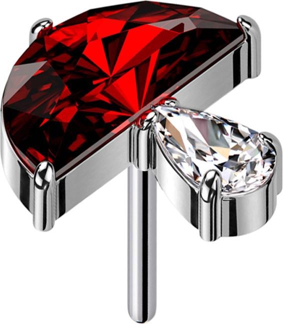 Image du produit Star Piercing Bague argent tête de mort filet (Titane G23, sans laiton, Acier chirurgical 316L)