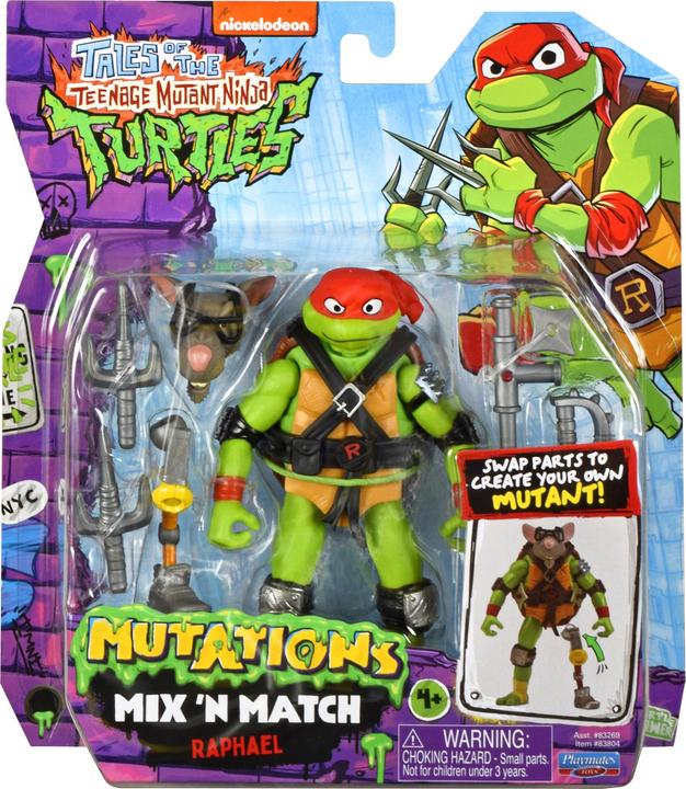 Actual product image Playmates Teenage Mutant Ninja Turtles: Mutations Mix and Match 4.5-Inch Raphael