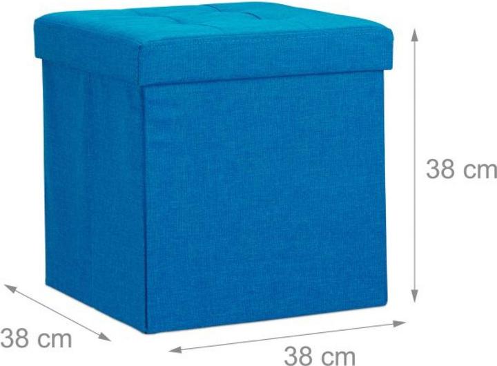 Actual product image Relaxdays Folding Storage Ottoman