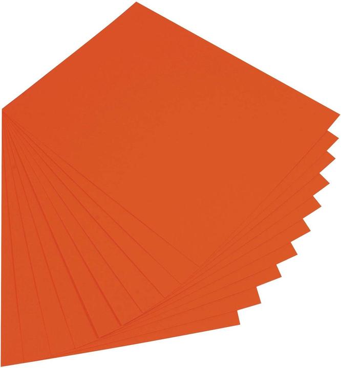 Actual product image Folia Photo cardboard, (W)500 x (H)700 mm, 300 g/sqm, orange (300 g/m², 10x)