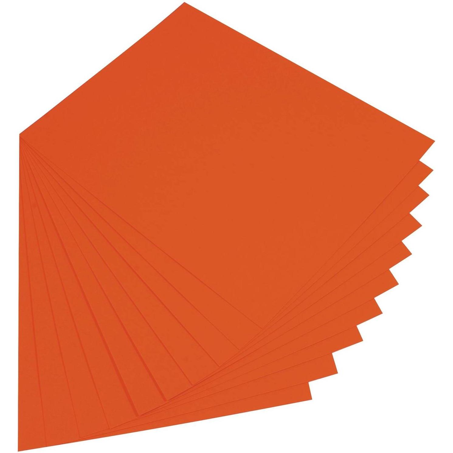 Folia, Bastelpapier, Fotokarton, (B)500 x (H)700 mm, 300 g/qm, orange (300 g/m², 10 x)