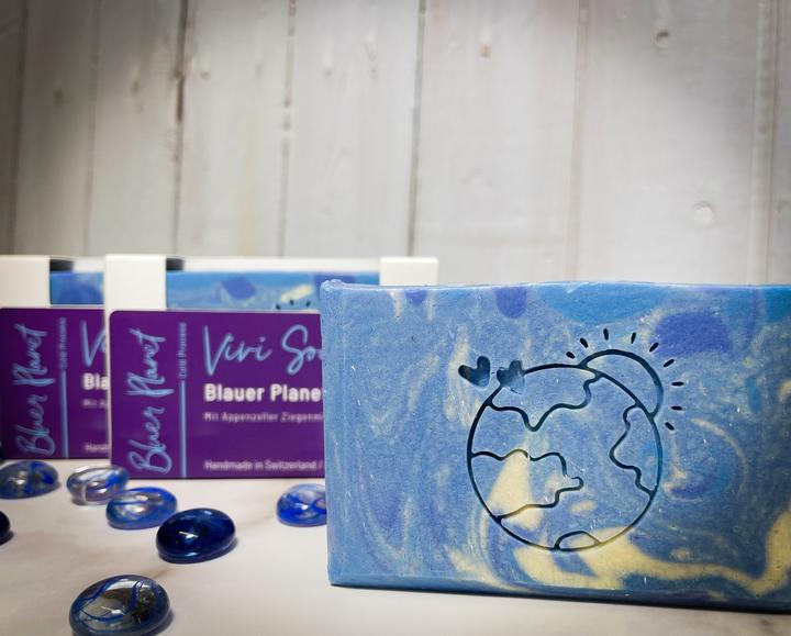 Produktbild Vivi Soaps Blauer Planet Ziegenmilchseife (Hartseife)