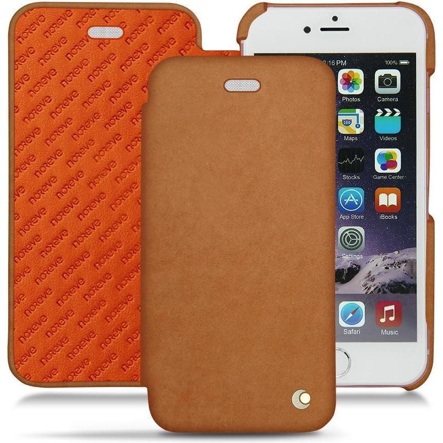 Noreve Lederschutzhülle horizontal (Apple iPhone 6s), Smartphone Hülle, Orange